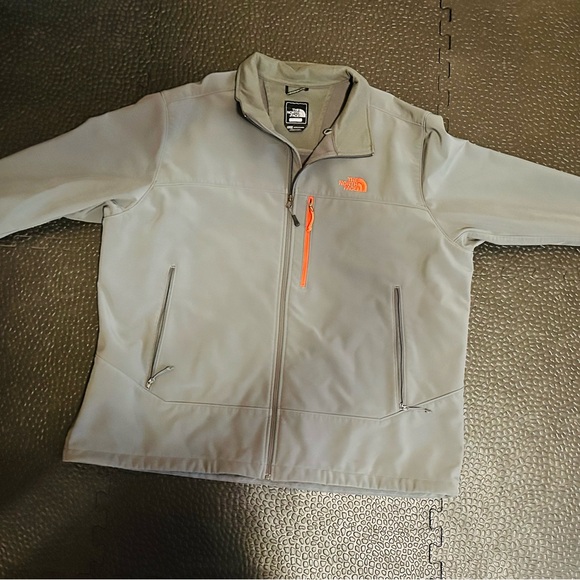 The North Face Other - The North Face Men's Light Gray Jacket with Orange Accent